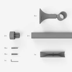 Dunelm Trinity Matt 4m Eyelet Bay Pole Dia. 28mm -Dunelm Shop 30719242 alt09
