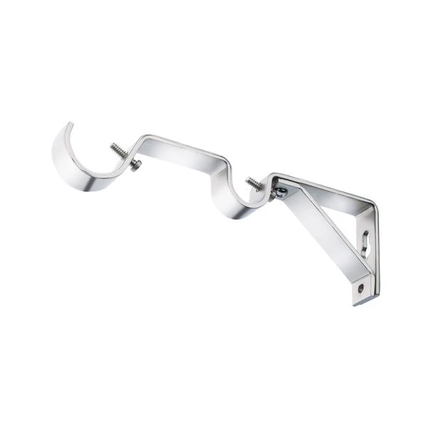 Dunelm Pack Of 3 Double Pole Brackets 3 Dunelm Pack Of 3 Double Pole Brackets