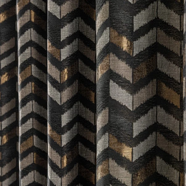 Dunelm Zena Black Eyelet Curtains 5 Dunelm Zena Black Eyelet Curtains - Image 3