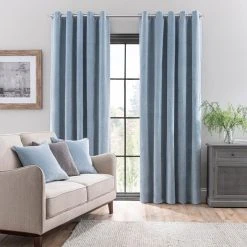 Dunelm Margot Velour Ashley Blue Eyelet Curtains 9 Dunelm Margot Velour Ashley Blue Eyelet Curtains -Dunelm Shop 30719779 alt01