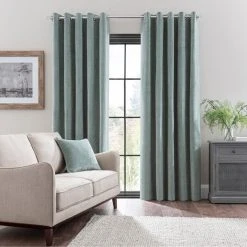 Dunelm Margot Velour Lily Pad Blue Eyelet Curtains 9 Dunelm Margot Velour Lily Pad Blue Eyelet Curtains -Dunelm Shop 30719787 alt01