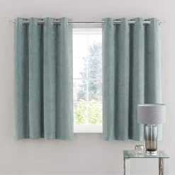 Dunelm Margot Velour Lily Pad Blue Eyelet Curtains 12 Dunelm Margot Velour Lily Pad Blue Eyelet Curtains -Dunelm Shop 30719787 alt05