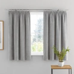 Dunelm Margot Velour Grey Pencil Pleat Curtains 12 Dunelm Margot Velour Grey Pencil Pleat Curtains -Dunelm Shop 30719798 alt05
