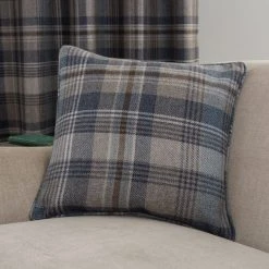Luxury Collection Perth Navy Check Eyelet Curtains 13 Luxury Collection Perth Navy Check Eyelet Curtains -Dunelm Shop 30719848 alt07