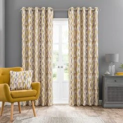 Dunelm Triangle Chenille Jacquard Eyelet Curtains 9 Dunelm Triangle Chenille Jacquard Eyelet Curtains -Dunelm Shop 30720139 alt01