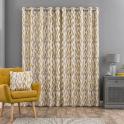 Dunelm Triangle Chenille Jacquard Eyelet Curtains 11 Dunelm Triangle Chenille Jacquard Eyelet Curtains -Dunelm Shop 30720139 alt04