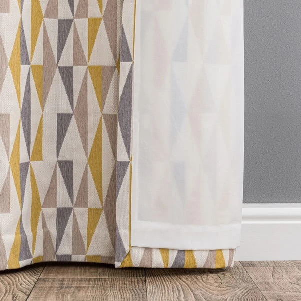 Dunelm Triangle Chenille Jacquard Eyelet Curtains 8 Dunelm Triangle Chenille Jacquard Eyelet Curtains - Image 6