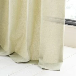 The Edited Life Linen Look Fern Tab Top Pencil Pleat Curtains -Dunelm Shop 30720141 alt06