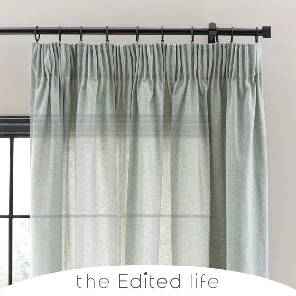 The Edited Life Linen Look Seafoam Tab Top Pencil Pleat Curtains 3 The Edited Life Linen Look Seafoam Tab Top Pencil Pleat Curtains