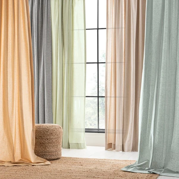 The Edited Life Linen Look Seafoam Tab Top Pencil Pleat Curtains 6 The Edited Life Linen Look Seafoam Tab Top Pencil Pleat Curtains - Image 4