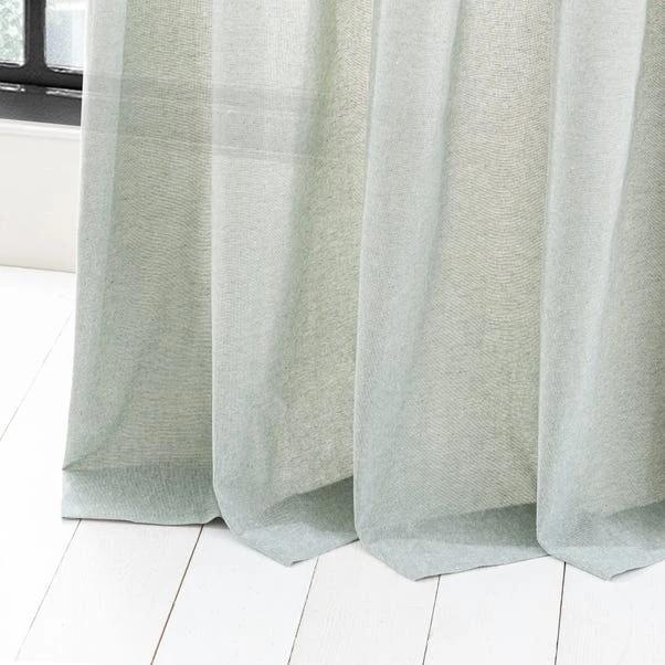 The Edited Life Linen Look Seafoam Tab Top Pencil Pleat Curtains 7 The Edited Life Linen Look Seafoam Tab Top Pencil Pleat Curtains - Image 5