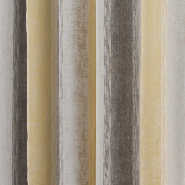 Luxury Collection Sadie Stripe Ochre Eyelet Curtains 5 Luxury Collection Sadie Stripe Ochre Eyelet Curtains - Image 3