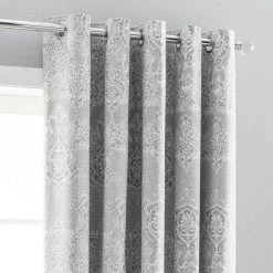 Dunelm Eleanor Grey Blackout Eyelet Curtains