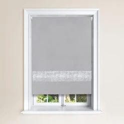 Dunelm Diamante Blackout Roller Blind Grey