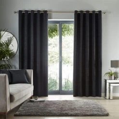 Dunelm Molly Black Eyelet Curtains 9 Dunelm Molly Black Eyelet Curtains -Dunelm Shop 30726953 alt01