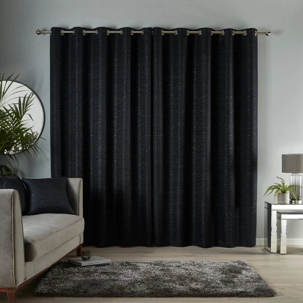 Dunelm Molly Black Eyelet Curtains 7 Dunelm Molly Black Eyelet Curtains - Image 5