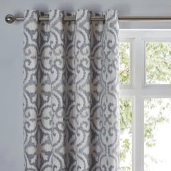 Dunelm Satara Blue Eyelet Curtains