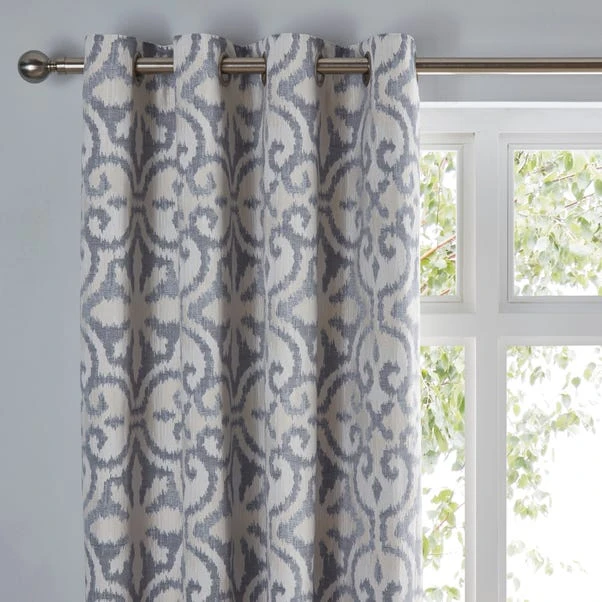 Dunelm Satara Blue Eyelet Curtains 3 Dunelm Satara Blue Eyelet Curtains