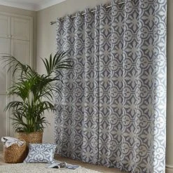 Dunelm Satara Blue Eyelet Curtains 11 Dunelm Satara Blue Eyelet Curtains -Dunelm Shop 30727015 alt04