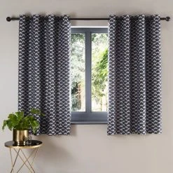 Dunelm Symmetry Navy Eyelet Curtains 11 Dunelm Symmetry Navy Eyelet Curtains -Dunelm Shop 30727025 alt05