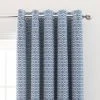 Dunelm Jax Blue Mosaic Blackout Eyelet Curtains 1 Dunelm Jax Blue Mosaic Blackout Eyelet Curtains -Dunelm Shop 30727245