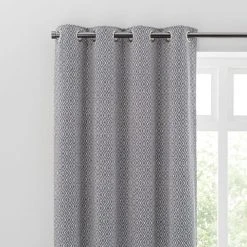 Elements Oslo Navy Blue Eyelet Curtains