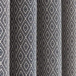 Elements Oslo Navy Blue Eyelet Curtains -Dunelm Shop 30729083 alt02