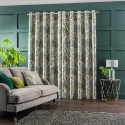 Luxury Collection Leaf Jacquard Fern Eyelet Curtains 11 Luxury Collection Leaf Jacquard Fern Eyelet Curtains -Dunelm Shop 30729143 alt04