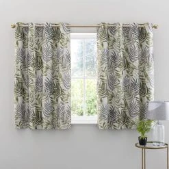 Luxury Collection Leaf Jacquard Fern Eyelet Curtains 12 Luxury Collection Leaf Jacquard Fern Eyelet Curtains -Dunelm Shop 30729143 alt05