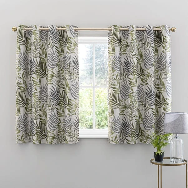 Luxury Collection Leaf Jacquard Fern Eyelet Curtains 7 Luxury Collection Leaf Jacquard Fern Eyelet Curtains - Image 5