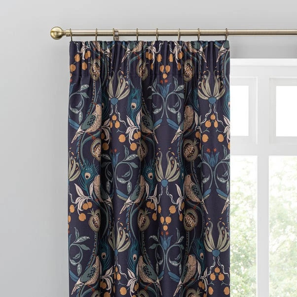 Dunelm Havisham Navy Pencil Pleat Curtains 3 Dunelm Havisham Navy Pencil Pleat Curtains
