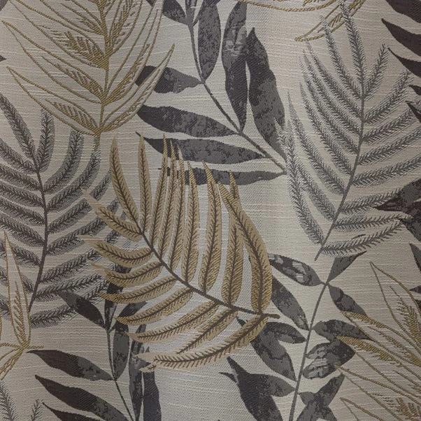 Luxury Collection Leaf Jacquard Grey Pencil Pleat Curtains 5 Luxury Collection Leaf Jacquard Grey Pencil Pleat Curtains - Image 3