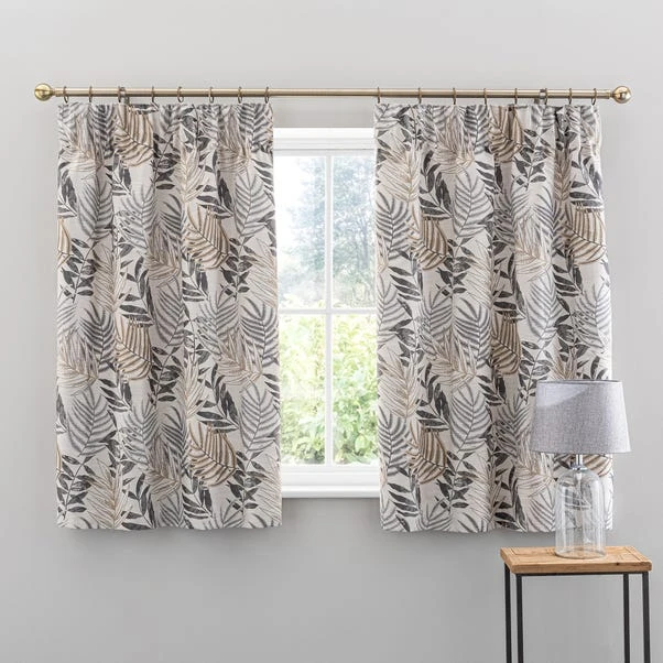 Luxury Collection Leaf Jacquard Grey Pencil Pleat Curtains 7 Luxury Collection Leaf Jacquard Grey Pencil Pleat Curtains - Image 5