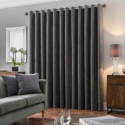 Luxury Collection Oxford Charcoal Chenille Eyelet Curtains 11 Luxury Collection Oxford Charcoal Chenille Eyelet Curtains -Dunelm Shop 30729266 alt04