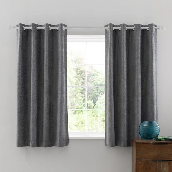 Luxury Collection Oxford Charcoal Chenille Eyelet Curtains 7 Luxury Collection Oxford Charcoal Chenille Eyelet Curtains - Image 5
