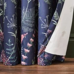 Dorma Winter Garden Navy Blackout Eyelet Curtains 9 Dorma Winter Garden Navy Blackout Eyelet Curtains -Dunelm Shop 30729454 alt06