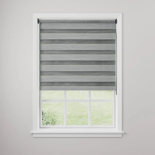 Dunelm Stria Day And Night Grey Roller Blind 6 Dunelm Stria Day And Night Grey Roller Blind - Image 4