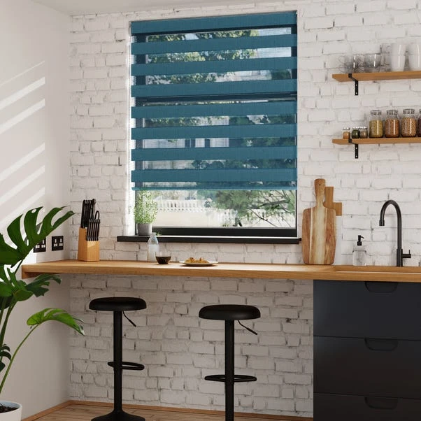 Dunelm Day And Night Teal Daylight Roller Blind 3 Dunelm Day And Night Teal Daylight Roller Blind