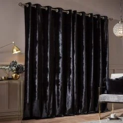 Dunelm Keston Velvet Black Eyelet Curtains 12 Dunelm Keston Velvet Black Eyelet Curtains -Dunelm Shop 30733195 alt04
