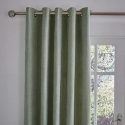 Dunelm Wynter Sage Thermal Eyelet Curtains