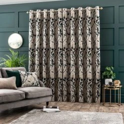 Dunelm Zen Peacock Jacquard Eyelet Curtains 11 Dunelm Zen Peacock Jacquard Eyelet Curtains -Dunelm Shop 30733720 alt04