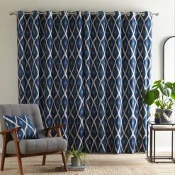 Dunelm Mahara Navy Eyelet Curtains 10 Dunelm Mahara Navy Eyelet Curtains -Dunelm Shop 30734299 alt04