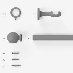 Dunelm Enzo Wood Fixed Curtain Pole -Dunelm Shop 30735623 alt09