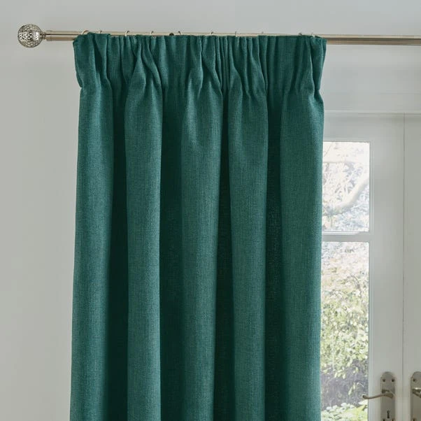 Dunelm Wynter Jade Thermal Pencil Pleat Curtains 3 Dunelm Wynter Jade Thermal Pencil Pleat Curtains