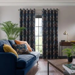 Dunelm Havisham Navy Eyelet Curtains 9 Dunelm Havisham Navy Eyelet Curtains -Dunelm Shop 30737194 alt01