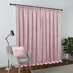 Dunelm Recycled Velour Blush Pencil Pleat Curtains 8 Dunelm Recycled Velour Blush Pencil Pleat Curtains -Dunelm Shop 30743354 alt04