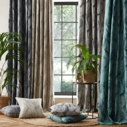 Dunelm Malawi Graphite Eyelet Curtains 10 Dunelm Malawi Graphite Eyelet Curtains -Dunelm Shop 30744227 alt03