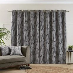 Dunelm Malawi Graphite Eyelet Curtains 11 Dunelm Malawi Graphite Eyelet Curtains -Dunelm Shop 30744227 alt04