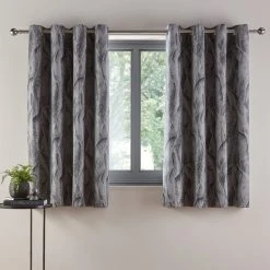 Dunelm Malawi Graphite Eyelet Curtains 12 Dunelm Malawi Graphite Eyelet Curtains -Dunelm Shop 30744227 alt05
