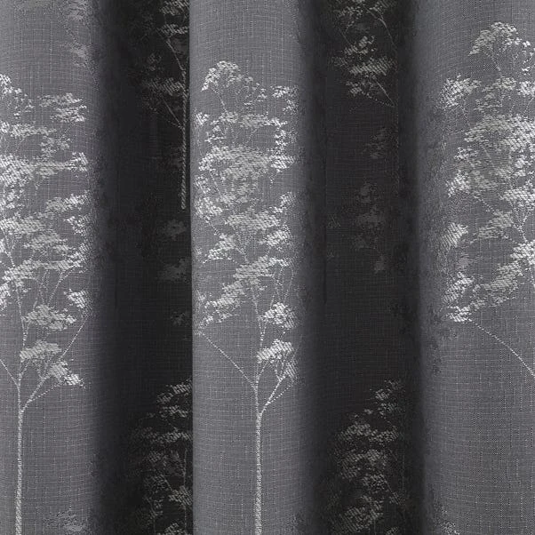 Curtina Elmwood Graphite Eyelet Curtains 5 Curtina Elmwood Graphite Eyelet Curtains - Image 3